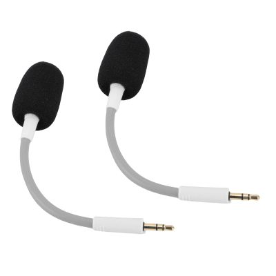 ciciglow Detachable 3.5mm Microphone, Aux Mic Replacement for Barracuda X Headset, Noise Reduction 3.5mm Detachable Mic for Headphone Jack, 2 Pack (White)