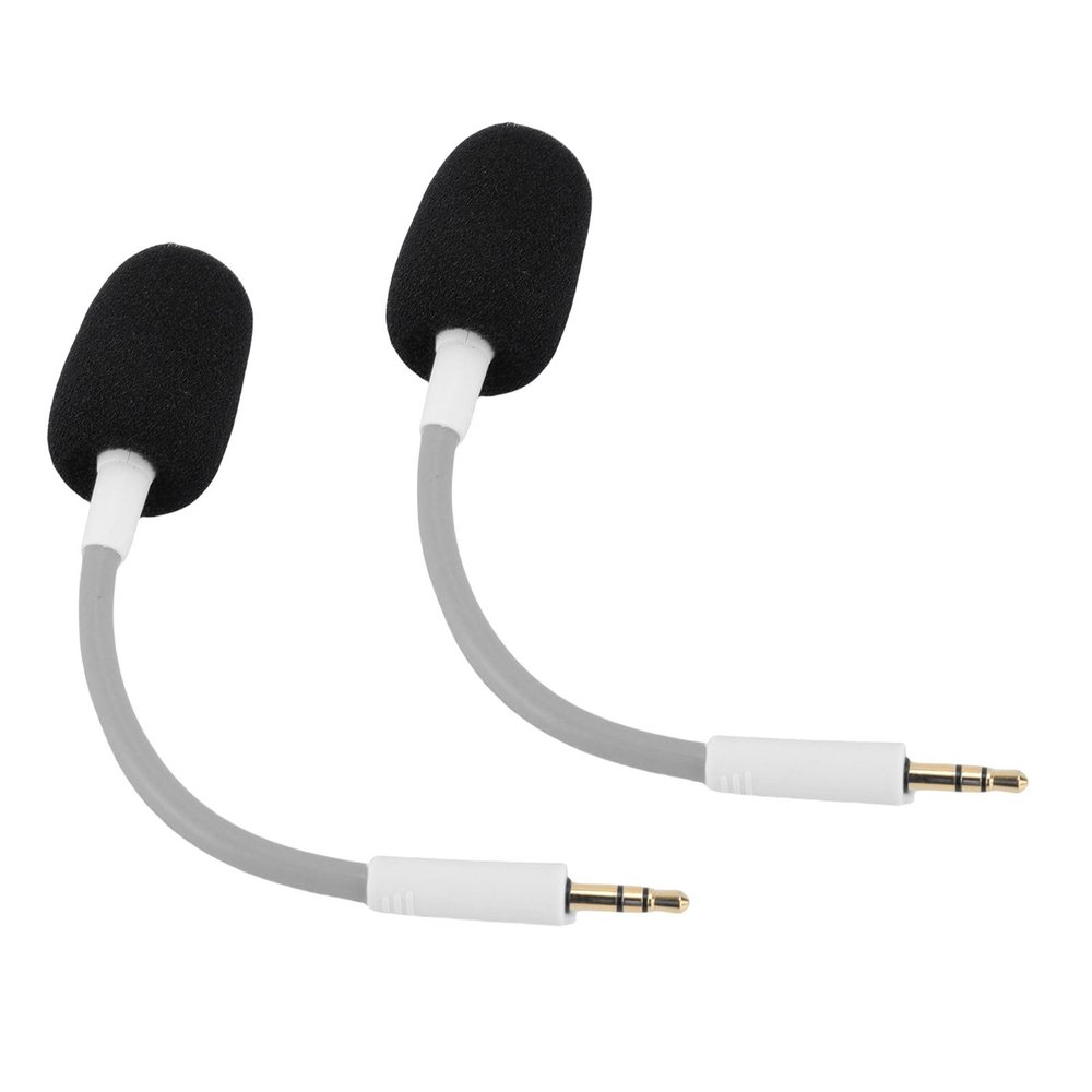 ciciglow Detachable 3.5mm Microphone, Aux Mic Replacement for Barracuda X Headset, Noise Reduction 3.5mm Detachable Mic for Headphone Jack, 2 Pack (White)