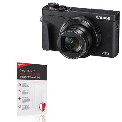 BoxWave Screen Protector Compatible With Canon Powershot G5 X - ClearTouch Anti-Glare ToughShield 9H (2-Pack), Anti-Glare 9H Tough Flexible Film Screen Protector