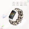 Scrunchie Band Compatible with Fitbit Charge 6/Charge 5 Bands, Replacement Wristband Floral Elastic Straps for Women (02#) view 2