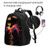 WBQLSL Mythical Phoenix Printed travel backpacks are suitable for business/camping and mountaineering/short-distance travel backpacks view 2