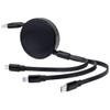 BoxWave Cable Compatible with Ultimate Ears Wonderboom 4 - AllCharge PD miniSync (100W), Retractable High-Speed Charging Portable USB Cable - Jet Black view 2