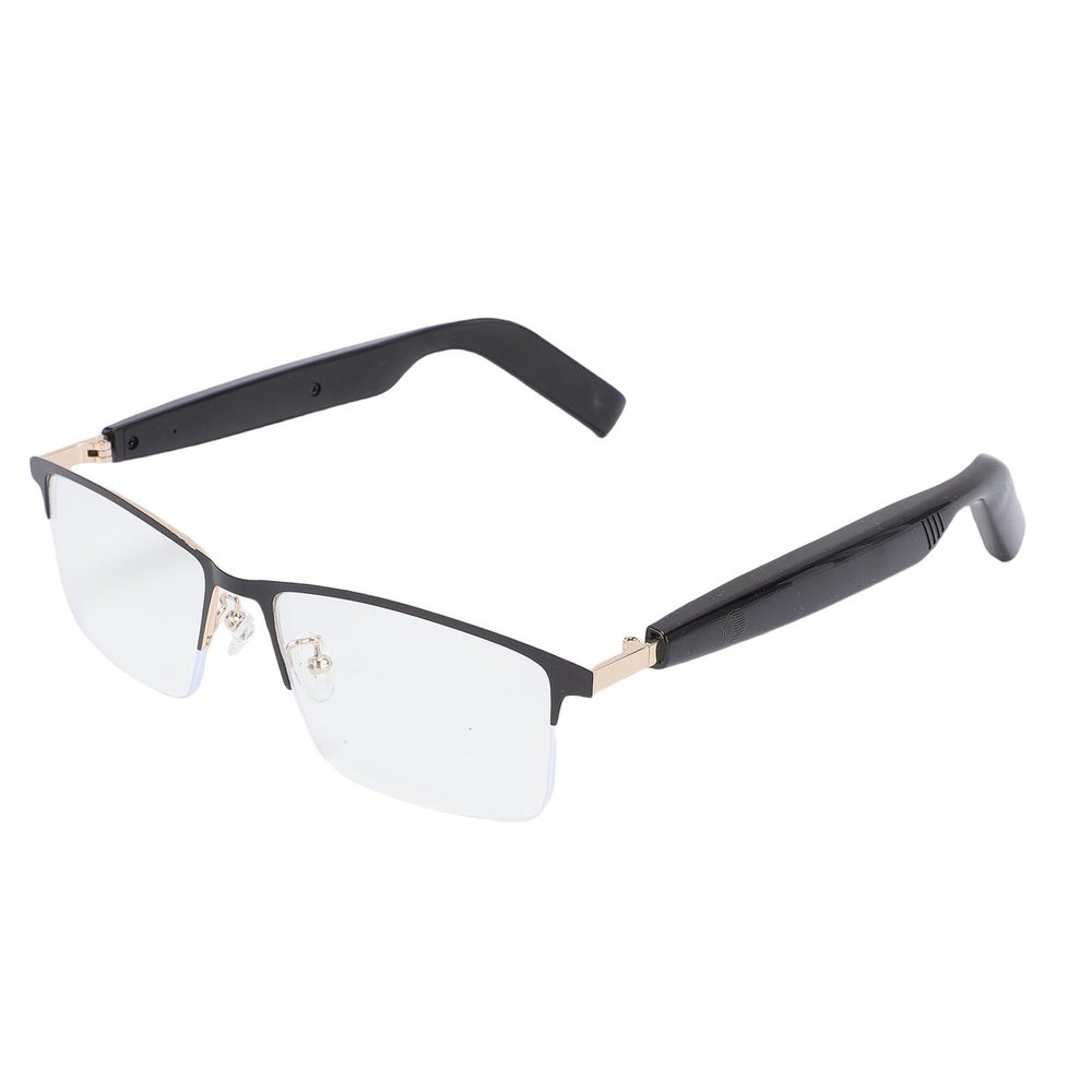 Asixxsix Smart Glasses, IP54 Water Proof Bluetooth Glasses Built in Mic and Speaker and Voice Control, for Men Women Travel Meeting Trade Business, Eye Caring