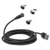 BoxWave Cable Compatible with Plum Gator 6 - MagnetoSnap AllCharge Cable, Magnet Charging Cable USB Type-C Micro USB - Jet Black view 2