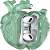 3D Heart-Shaped AirPods Pro Case Cover, Liquid Silicone Protective Case for AirPods Pro/Pro 2, Shockproof, Wireless Charging Compatible, Multiple Colors (Airpods 4) (Green, Airpods 4) view 1