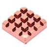 10Pcs Brass Heat Sink with Thermal Conductive Adhesive Mini Radiators for CPU PCB Router Electronic Components P14 x 4 x 14 view 4