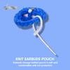 Sonix Knit Earbud Pouch | Crochet Keychain Storage Case Cover Bag Charm for AirPods with Removable Silicone Loop Accessory | Blue view 2