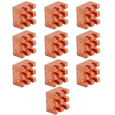 Heat Sink Cooling Heatsink Thermal Fin 10Pcs Small Brass P8x5x8 for CPU PCB Amplifier Electrical Appliances