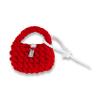 Sonix Knit Earbud Pouch | Crochet Keychain Storage Case Cover Bag Charm for AirPods with Removable Silicone Loop Accessory | Red view 1