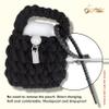 Sonix Knit Earbud Pouch | Crochet Keychain Storage Case Cover Bag Charm for AirPods with Removable Silicone Loop Accessory | Red view 4