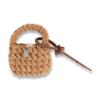 Sonix Knit Earbud Pouch | Crochet Keychain Storage Case Cover Bag Charm for AirPods with Removable Silicone Loop Accessory | Light Tan - Latte view 1