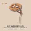 Sonix Knit Earbud Pouch | Crochet Keychain Storage Case Cover Bag Charm for AirPods with Removable Silicone Loop Accessory | Light Tan - Latte view 2