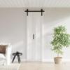 84'' Height Primed White 1 Lite Shake Bi-Fold Barn Door with Installation Hardware Kit25"x84" view 2