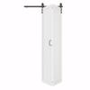 84'' Height Primed White 1 Lite Shake Bi-Fold Barn Door with Installation Hardware Kit25"x84" view 4