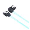 0.5M SATA Data Cable,Right Degree Serial ATA III 12 Gbps 7pin Female to Female Flat Data Cord with Locking Latch for SATA HDD view 3