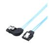 0.5M SATA Data Cable,Right Degree Serial ATA III 12 Gbps 7pin Female to Female Flat Data Cord with Locking Latch for SATA HDD view 4