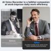 AI Voice Recorder, Note Voice Recorder Transcribe & Summarize with AI Technology, App Control Supports 152 Languages, Magnetic Case 64GB Memory Audio Recorder for Lectures, Meetings, Interviews, Calls view 2
