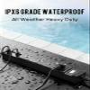 EIGSO Outdoor Power Strip Weatherproof 10FT, Waterproof Surge Protector with 4 Outlets 4 USB Ports, Flat Plug Extension Cord for Home Office Patio Porch view 3