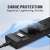 EIGSO Outdoor Power Strip Weatherproof 10FT, Waterproof Surge Protector with 4 Outlets 4 USB Ports, Flat Plug Extension Cord for Home Office Patio Porch view 4