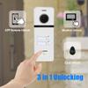 Wired Video Apartment Doorbell Intercom System 2 Units 7 Inches Monitor Video Door Phone Kit,Support Monitoring,3 in 1 Unlock,2-Way Intercom for Home,Tuya (1 doorbell(w)+2 Monitor(w)) view 3