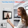 Wired Video Apartment Doorbell Intercom System 2 Units 7 Inches Monitor Video Door Phone Kit,Support Monitoring,3 in 1 Unlock,2-Way Intercom for Home,Tuya (1 doorbell(w)+2 Monitor(w)) view 4