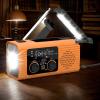 Hand Crank Solar Radio,Solar Emergencyy Hand Crank Weather Radio | 3 Way Charging Weather Power Bank for Travel Long Road Trips Indoor Outdoor Camping view 2
