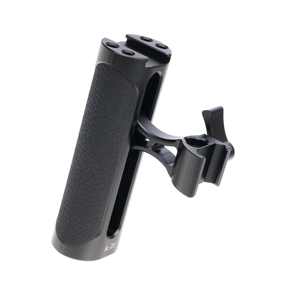 SPONGL Side Handle for 1/4inch-20 Screw Lightweight Portable Camera Cage Hand Grip for DSLR Camera with Cold Shoe Mount