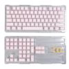 Aurovibe 113 Keys PBT Keycaps Set, DIY Mechanical Keyboard Accessory, Original Height, Mute Design, Compatible with Most 61 108 Keys Keyboards, Premium Silicone and PBT Material (Pink) view 1