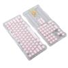 Aurovibe 113 Keys PBT Keycaps Set, DIY Mechanical Keyboard Accessory, Original Height, Mute Design, Compatible with Most 61 108 Keys Keyboards, Premium Silicone and PBT Material (Pink) view 2