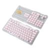 Aurovibe 113 Keys PBT Keycaps Set, DIY Mechanical Keyboard Accessory, Original Height, Mute Design, Compatible with Most 61 108 Keys Keyboards, Premium Silicone and PBT Material (Pink) view 4