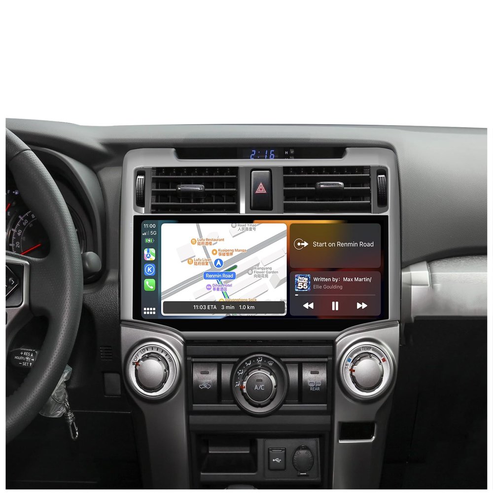 Android 14 Car Stereo for Toyota 4Runner 2009-2022, 12.3" HD Touchscreen, GPS Navigation, Wireless CarPlay & Android Auto, DSP Audio, Bluetooth 5.0, 4G WiFi, 8-Core Processor, 64GB StorageSilver