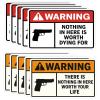 10Pcs(5In) Nothing in Here is Worth Dying for Sticker - There is Nothing in Here Worth Your Life Bumper Sticker view 1