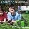 Solar Emergencys Hand Crank Weather Radio | Hand Crank Solar Radio,3 Way Charging Weather Power Bank for Travel Long Road Trips Indoor Outdoor Camping view 3