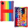 AKNICI Case for DOOGEE Tab A9 / DOOGEE Tab A9 Pro Tablet 10 Inch, Soft Silicone Heavy Protective Cover with Adjustable Kickstand, Rainbow view 1