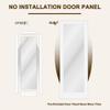 80'' Glass Mirrored Solid Manufactured Wood with Installation Hardware Kit Barn Door(No Assembly Required)24"x80" view 4