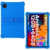 AKNICI Case for DOOGEE Tab A9 / DOOGEE Tab A9 Pro Tablet 10 Inch, Soft Silicone Heavy Protective Cover with Adjustable Kickstand, Blue view 1