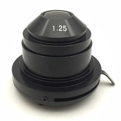 1pc Biological Microscope 1.25 Abbe Condenser N.A. 1.25 Mm Microscope Part Accessories Collecting Lens Upper Diameter 37 Mm(Fixture Condenser)