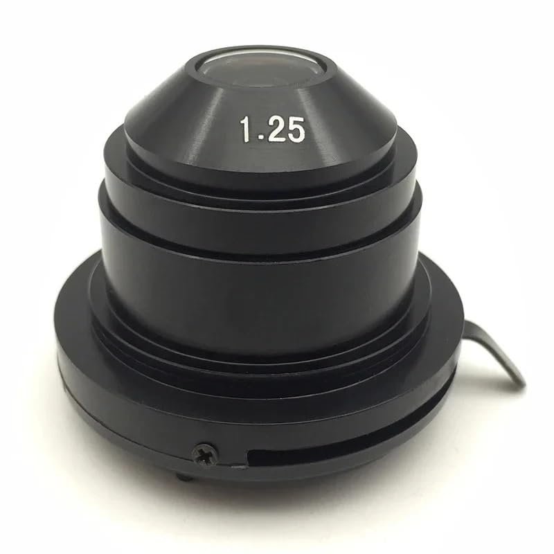 1pc Biological Microscope 1.25 Abbe Condenser N.A. 1.25 Mm Microscope Part Accessories Collecting Lens Upper Diameter 37 Mm(Fixture Condenser)