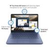 HP Laptop | Stream 14-CF21 | 14" 1366 x 768 LED-Backlit | Intel Celeron N4120 4-Core | 8GB DDR4 | 64GB SSD | Windows 11 Home | Wi-Fi 5 - Office 365 Personal 1-Year Subscription - Royal Blue view 3