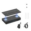 EJAY 5-in-1 Magnetic USB 3.0 Hub with SD/TF Card Reader, 2 USB-A + 1 USB-C Ports, Includes Sliding Rail, Screws & Sticky Pads for MacBook Laptop PC view 1