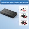 EJAY 5-in-1 Magnetic USB 3.0 Hub with SD/TF Card Reader, 2 USB-A + 1 USB-C Ports, Includes Sliding Rail, Screws & Sticky Pads for MacBook Laptop PC view 4