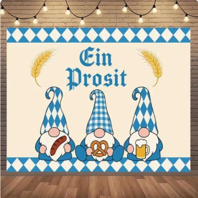 10x8 feet Oktoberfest PartyGerman Oktoberfest Banner DecorationPlayful ElfMunich OktoberfestGerman Bavarian Holiday Party Decoration