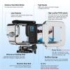 BO&DQQ Protective Waterproof Case Compatible for Go Pro Hero 13 12 11 10 9 Black, 60M/196FT Underwater Diving Housing Shell Accessories Kit view 3