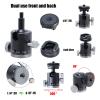 SPONGL Double Use Panoramic Small Tripod Head RJ084 General Fit Panoramic Camera Mount for Cameras & Action Camera Accessori view 3