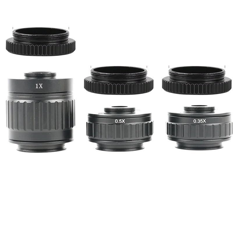 1pc 0.3X 0.35X 0.4X 0.5X 1X C-Mount Lens Adapter for Simul Focal Trinocular Stereo Microscope 38MM Interface Microscopio Camera(0.3X-C-Mount)