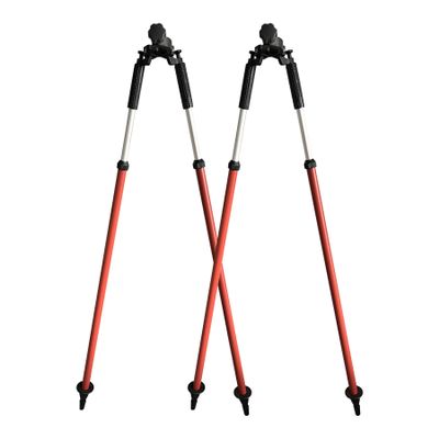 2 Pack Telescopic Bipod GPS Rover Rod Bipod for RTK GNSS Total Station, Mini Prism Pole Bipod Monopods Surveying (Red)