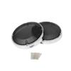 2PCS 6-1/2 Inch Saddlebag Lid Speaker Grill Cover Compatible With Various Motorcycle Models Fits Touring Street Road Bikes 1983 To 2020 Available In Black And Chrome Options(Chrome) view 1