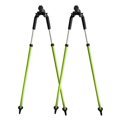 2 Pack Telescopic Bipod GPS Rover Rod Bipod for RTK GNSS Total Station, Mini Prism Pole Bipod Monopods Surveying (Green)
