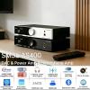SMSL AS400 DAC Headphone Amplifier 165W2 Class D Amplifier 2.1 Channel Speaker/Subwoofer(Preamp) 6.35/4.4mm Headphone Output USB/Opt/Coax/HDMI ARC/RCA/Phono/IS Input(Silver) view 2