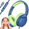 INFURTURE Kids Headphones Over-Ear with Microphone - Wired USB-C Headphones for Children, Active Noise Cancelling, 85/94dB Volume Limiting Safe Headset for School, Travel, Boys & Girls view 1